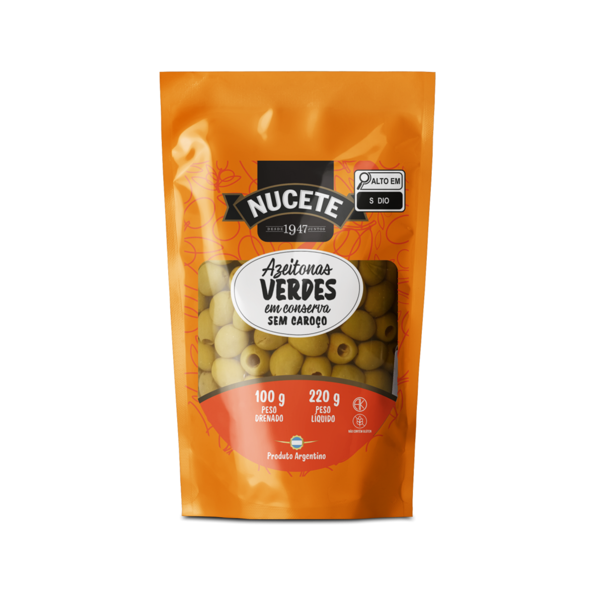 Azeitona Verde Sem Caroço - Doypack 100g