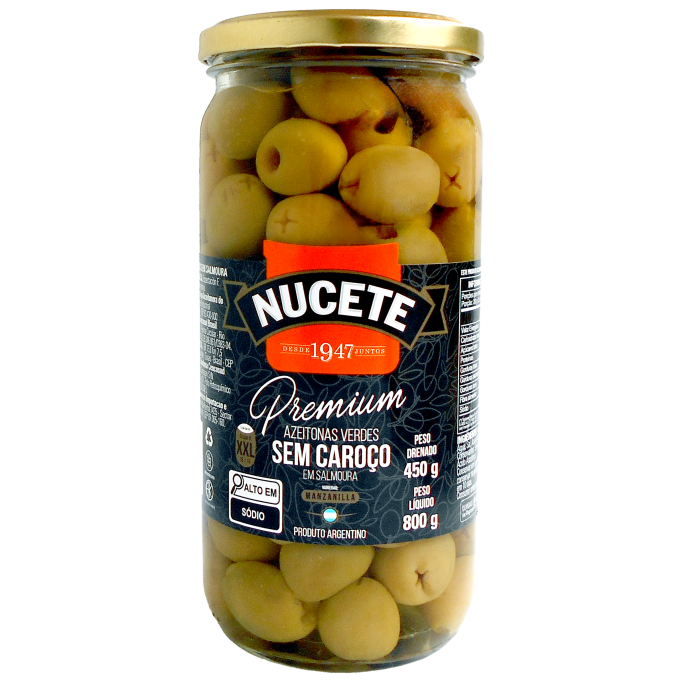 Azeitona Verde sem Caroço Nucete Premium