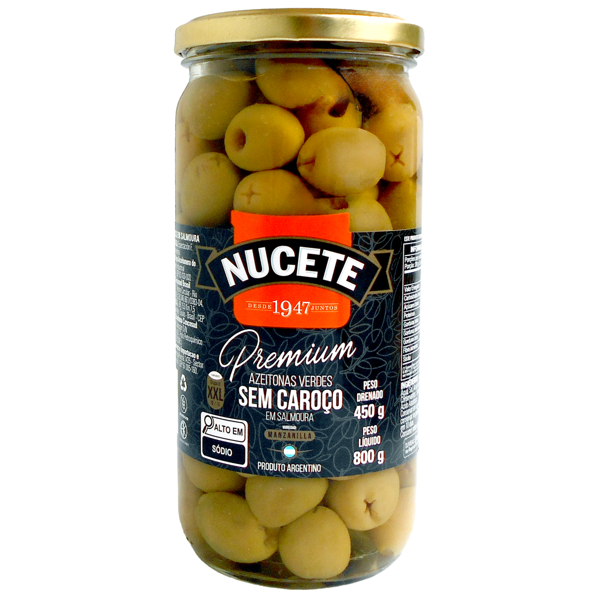 Azeitona Verde sem Caroço Nucete Premium