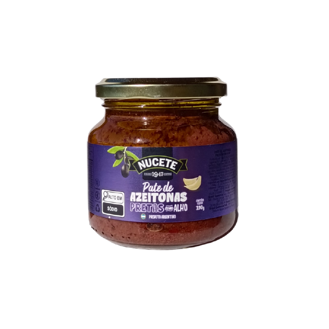 Patê de Azeitonas Pretas com Alho 190g