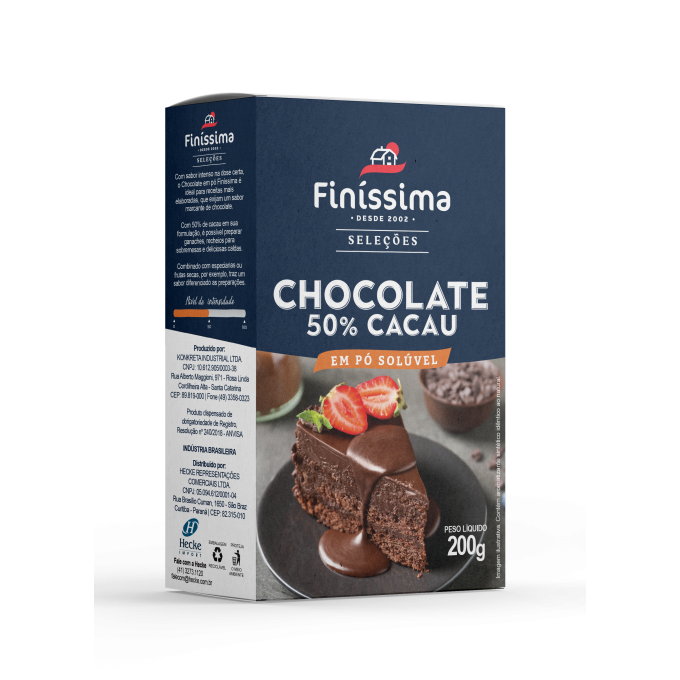 Chocolate em Pó 50% - Finissímo - 200g