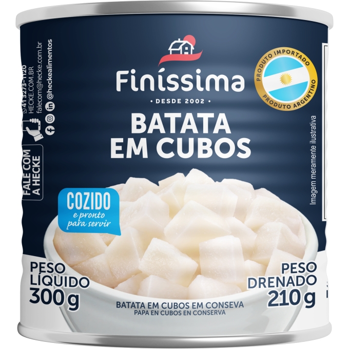 Batata em Cubos em Conserva 210g