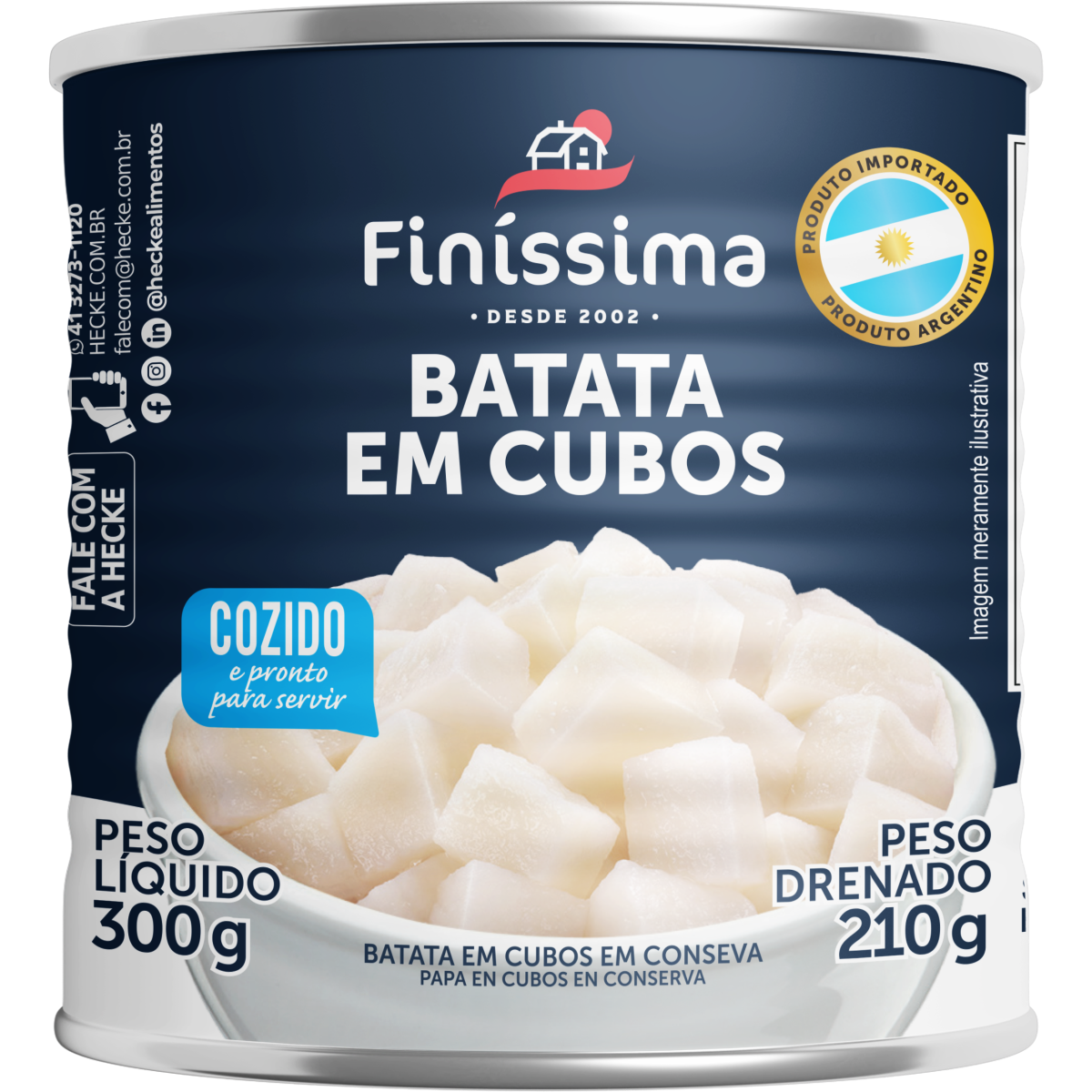 Batata em Cubos em Conserva 210g