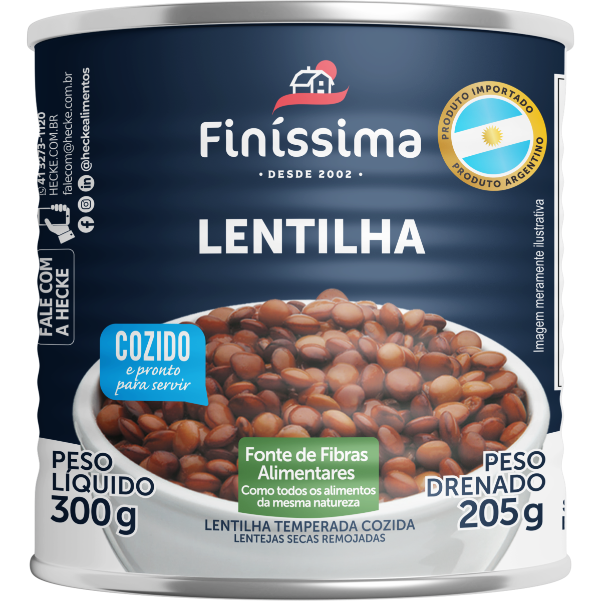 Lentilha em Conserva 205g