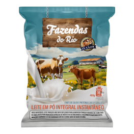 Leite em pó Integral Instantâneo - Fazendas do rio 400g