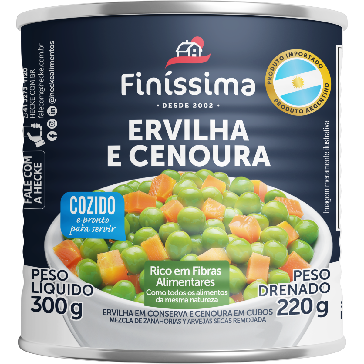 Ervilha e Cenoura em Conserva 220g